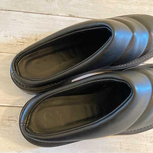 STAUD Astro Quilted Vegan Leather Mules Slides Black size 40 - Picture 7 of 10